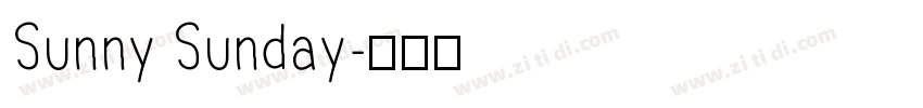 Sunny Sunday字体转换